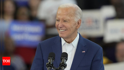 'Not going anywhere": US President Joe Biden assures supporters in Detroit - Times of India
