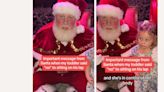 Santa Claus goes viral for his reaction when a little girl didn’t want to sit on his lap