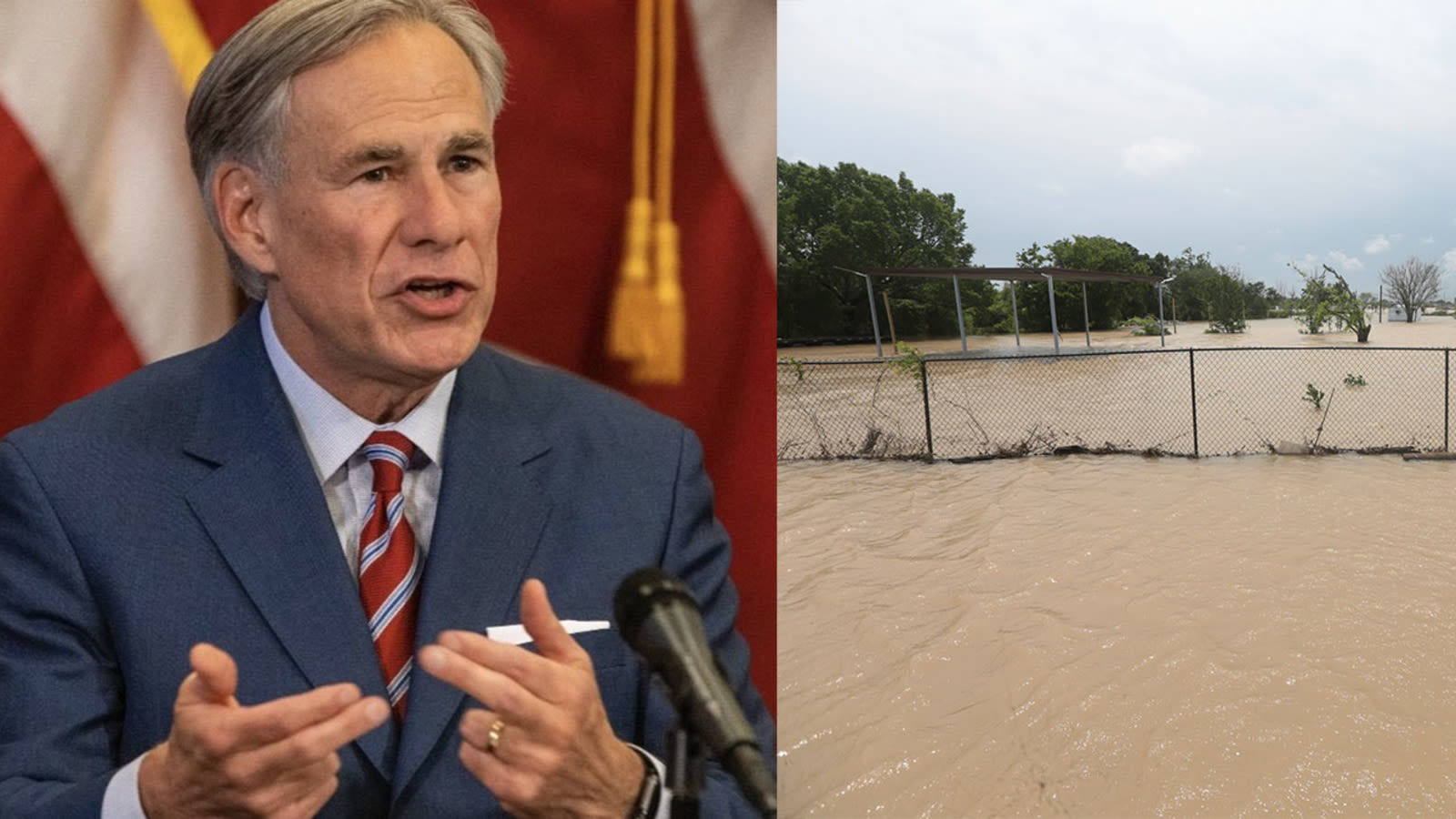 Greg Abbott visits Conroe for update on recovery efforts after destructive flooding in SE Texas