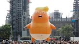 Donald Trump Jr. retweeted photos that show his dad as an angry, orange baby balloon and said it would be 'funny' if it was flown over Beijing in retaliation for the Chinese spy balloon