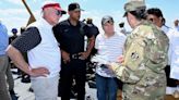 Maryland Gov. Wes Moore shows Congress members Key Bridge collapse salvage progress