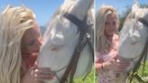 Britney Spears Cuddles Her Horses After Reflecting on How 'Incredibly Cruel' Her Parents Were During Conservatorship