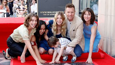 Ewan McGregor Poses With Wife Mary Elizabeth Winstead and Kids at Hollywood Walk of Fame Ceremony