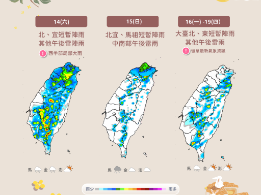 貝碧佳北方過 北東驟雨 颱風路徑潛勢圖這樣看！