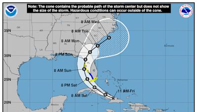 Tropical storm warning issued for parts of Florida as system approaches
