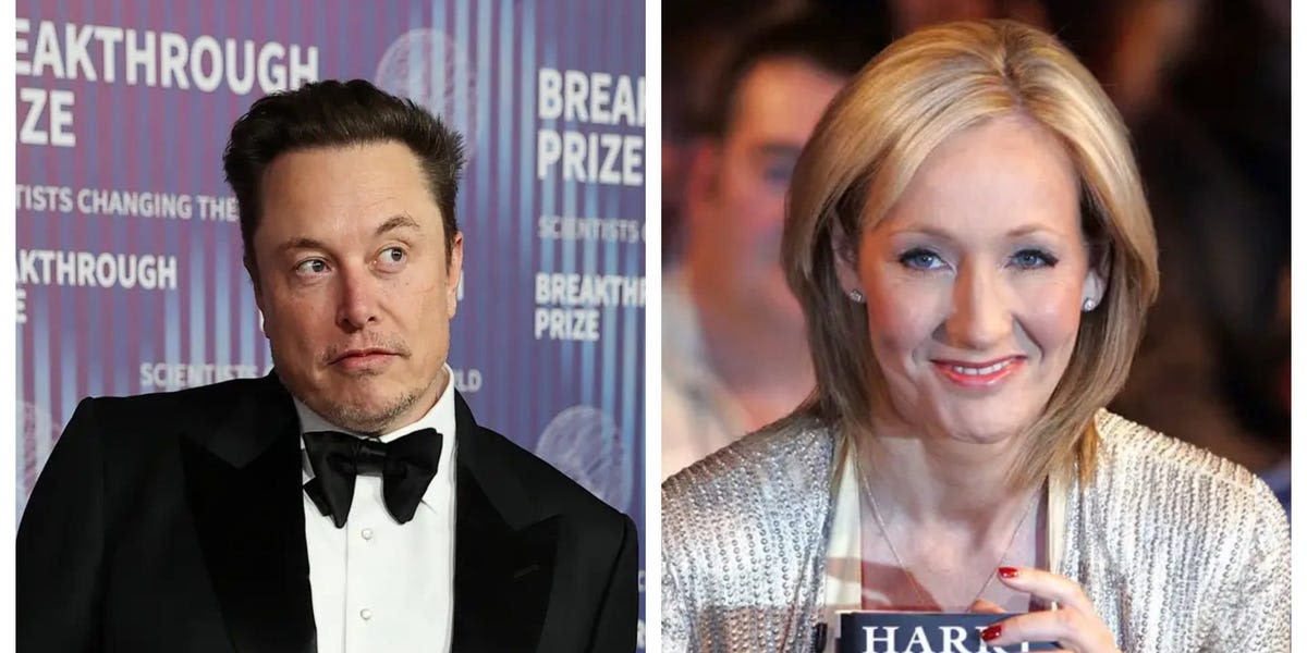 Elon Musk gives some advice to J.K. Rowling, suggesting she post 'interesting and positive content' on X