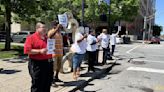 TARC workers hold May Day rally in downtown Louisville to protest service cuts in agency's budget