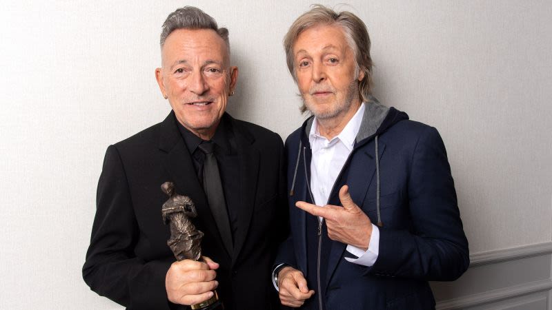 Paul McCartney roasts Bruce Springsteen at London awards ceremony