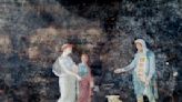 Project to shore up Pompeii yields stunning black banquet hall, with frescoes of Trojan War figures