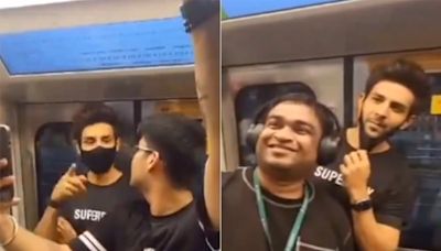 Kartik Aaryan Took The Metro And Posed For Selfies With Fans. See Viral Video