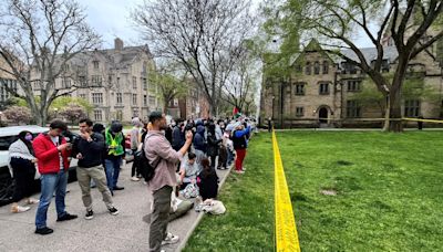 Police respond to pro-Palestinian protest at Yale University