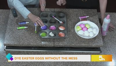 Check out this hack to dye Easter eggs with all of the color and none of the mess!