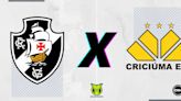 Vasco x Criciúma: prováveis escalações, onde assistir, arbitragem, retrospecto e palpites