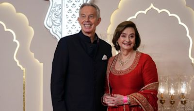 Tony Blair joins celebrities at lavish Ambani wedding in India