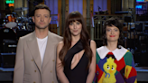 Dakota Johnson and Justin Timberlake Have a Mini 'Social Network' Reunion in 'SNL' Promo -- See the Clip