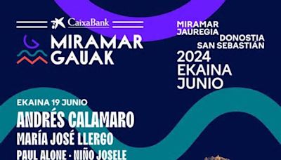 Andrés Calamaro, La Oreja de Van Gogh e Iván Ferreiro encabezan el cartel del I Caixabank Miramar Gauak de San Sebastián