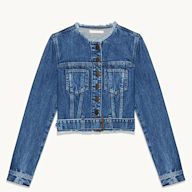 Made of denim fabric Button-up front Usually has two chest pockets Can be worn as a casual or dressy option