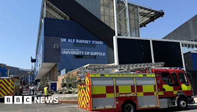 Ipswich Town Portman Road contractors rescued from platform