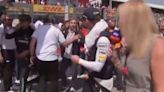 Security drag TV reporter away from Max Verstappen in middle of live interview
