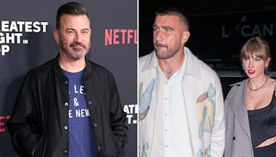 Jimmy Kimmel Jokes Travis Kelce Is 'Still' Taylor Swift's 'Broke Boyfriend'