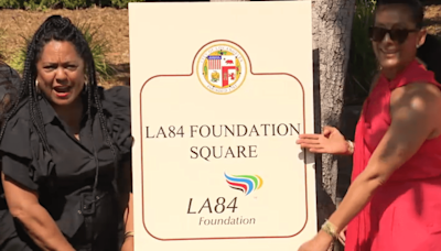 Dedican intersección del sur de Los Ángeles a la Fundación LA84
