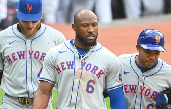 Starling Marte exits Mets' Saturday game following first at-bat vs. Cubs