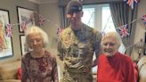 Care home residents celebrate anniversary of VE day - with special guests
