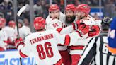 Brent Burns, Dmitry Orlov help Hurricanes hold on to beat Islanders 3-2 for 3-0 series lead