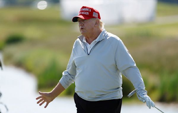 Former President Donald Trump took time out of his hush money trial to play golf with Tony Romo