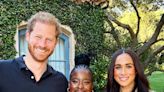 All Smiles! Harry and Meghan Pose for Rare Photo With Poet Amanda Gorman