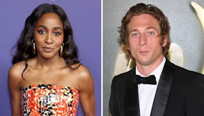 "The Bear" star Ayo Edebiri hides Jeremy Allen White in Emmys photo