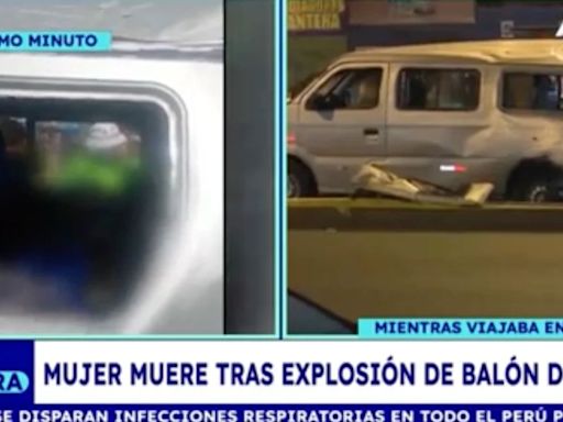 Los Olivos: joven universitaria muere dentro de colectivo informal por explosión de balón de gas de helio