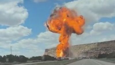 Interstate near Arizona-New Mexico line reopens after train derailment as lingering fuel burns off