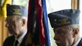 French War Veterans wait to present WWII veteran Jack Hausman with France's Legion of Honor (Legion d'honneur) during a ceremony on April 26, 2024, in New York