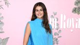 Kaia Gerber Is Lively in Asymmetrical Drape Dress at 'Palm Royale' Premiere