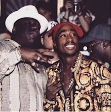 Biggie and Tupac before the famous west side, east side rivalry. Tupac ...