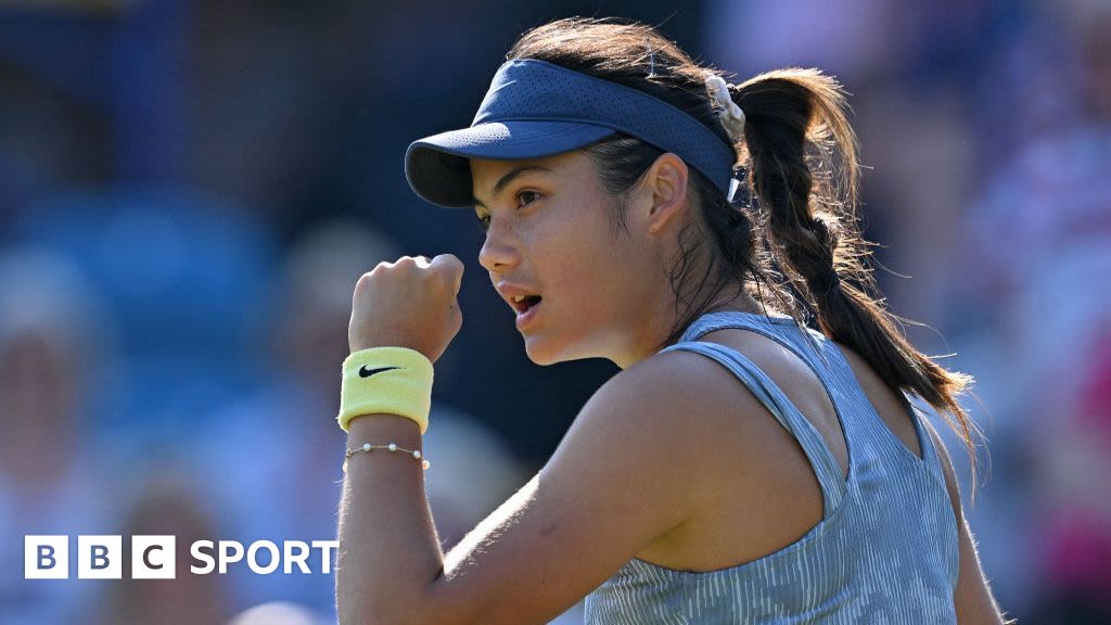 Eastbourne 2024: Emma Raducanu saves match point on way to first top-10 win against Jessica Pegula