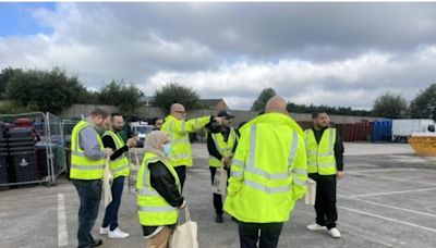 Saudi binmen visit Blackburn to learn about borough's recycling system