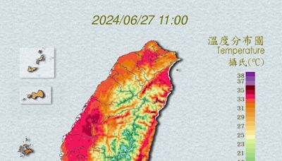 快訊》18縣市高溫特報！「這3縣市」飆38度 全台紅通通