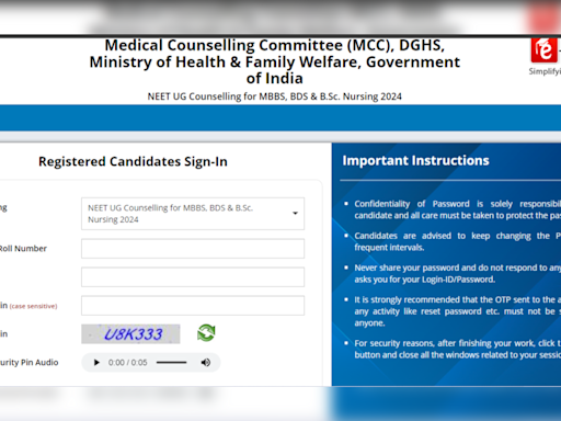 MCC NEET UG counselling 2024 round 3 registration closing today: Direct link to apply here - Times of India