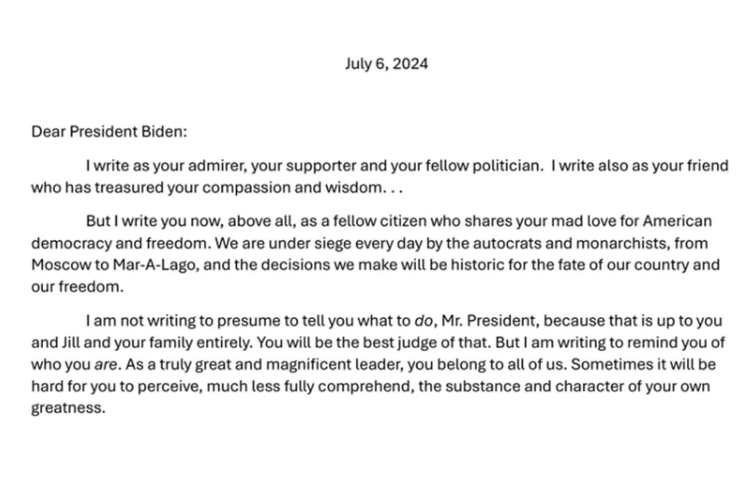 Read: Jamie Raskin asks Biden to reconsider campaign in early July letter