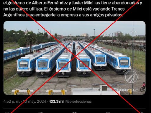 El gobierno de Alberto Fernández no sumó nuevas formaciones al sistema ferroviario argentino