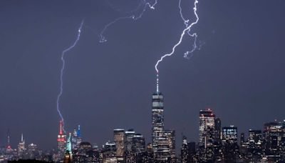 Espectaculares imágenes de una tormenta eléctrica en Nueva York