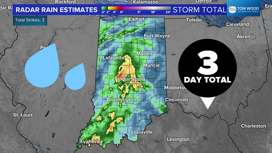 How much rain did we get across Indiana? | Live Doppler 13 Weather Blog
