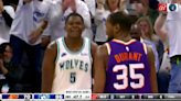 Kevin Durant had to smile at a fired-up Anthony Edwards trash-talking him during Suns-Timberwolves