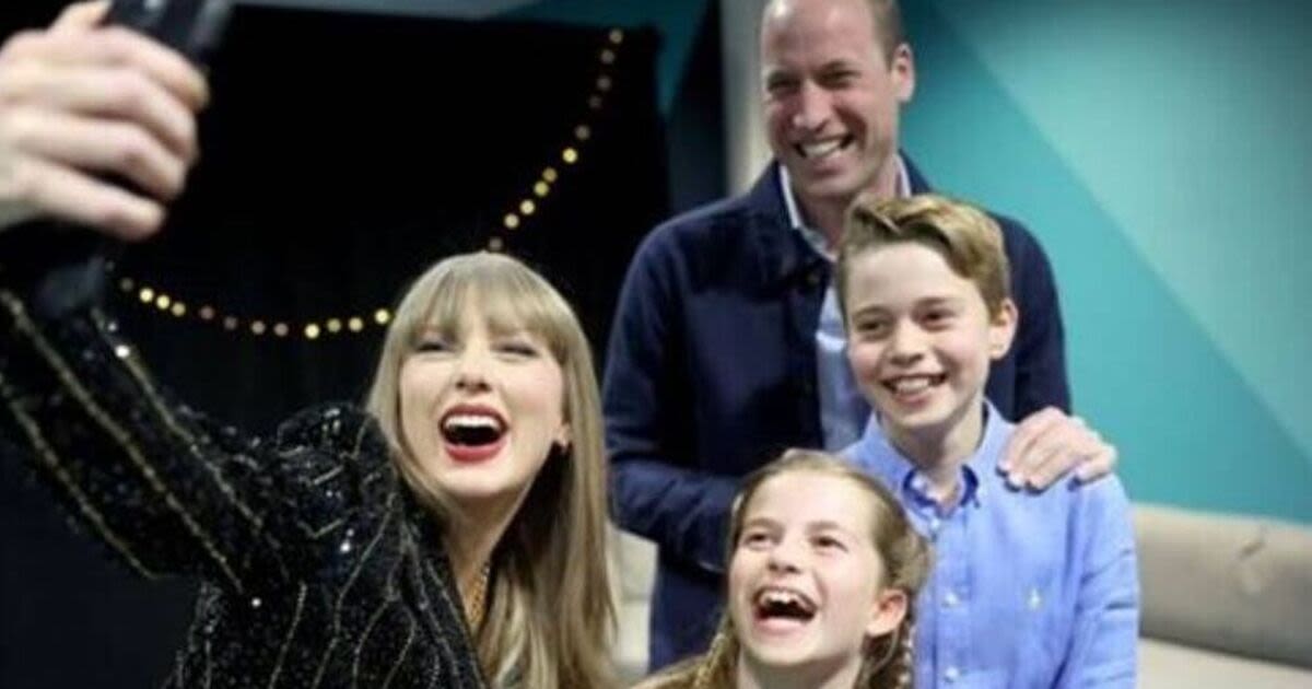 Piers Morgan's two-word reply as William and children pose with Taylor Swift