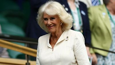 Queen Camilla looks radiant in cream dress in surprise Wimbledon appearance