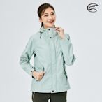 ADISI 女單件式防水透氣裡毛尼網外套(可拆帽) AJ1821031 (S-2XL) 冰錐綠