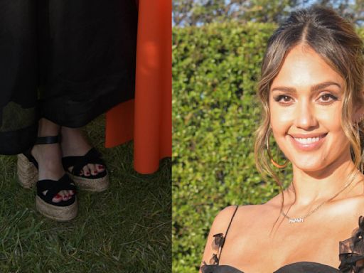 Jessica Alba Gets Summer-Ready in Platform Espadrilles at Spotify’s Cannes Lions Event