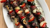 Gretchen's table: Grilled steak kebabs with spicy cilantro sauce